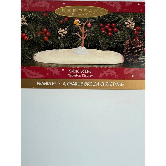 Vintage Hallmark 1995 Peanuts Snow Tabletop Display Base Christmas Woodstock - Picture 4 of 7